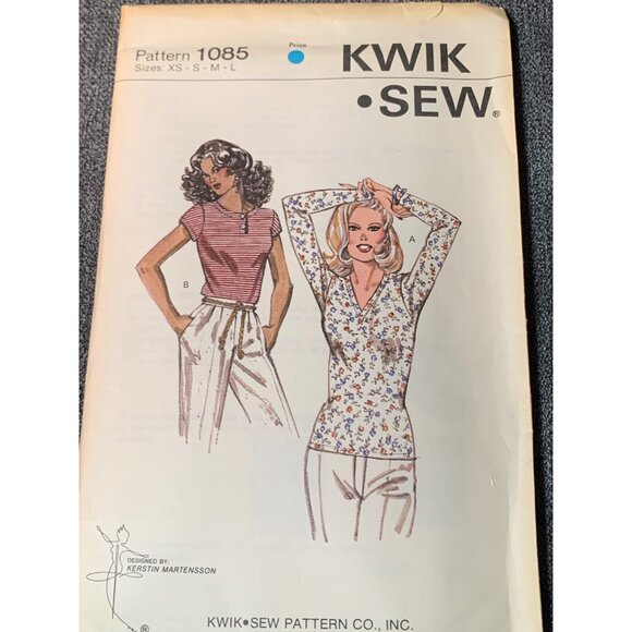 Kwik Sew Misses Shirt Sewing Pattern sz XS-L 1085 - uncut - Picture 1 of 3